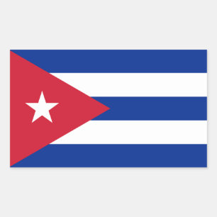 cuba rectangular sticker