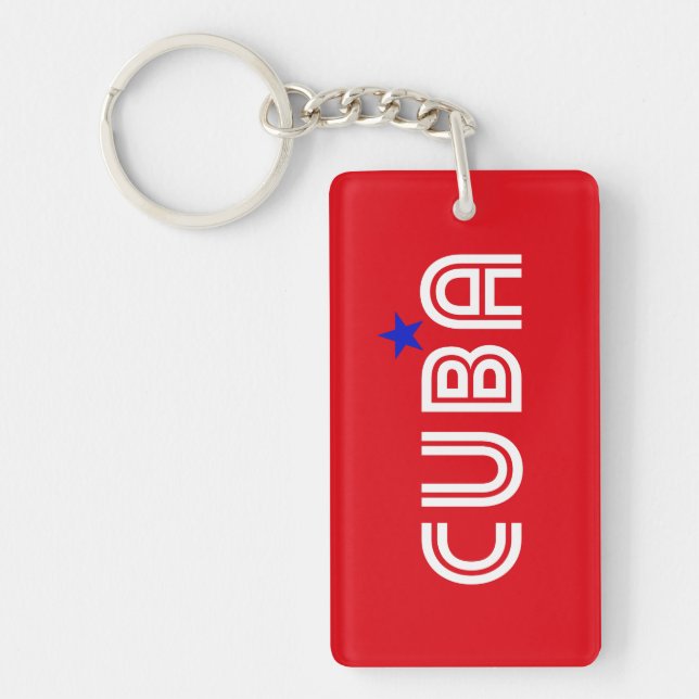 Cuba Retro  Key Ring (Front)