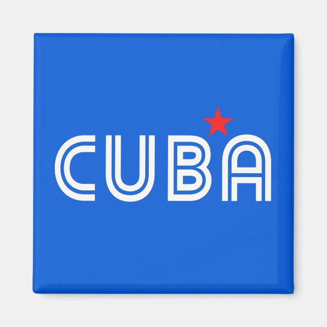 Cuba Retro  Magnet (Front)
