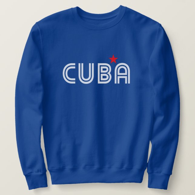 Cuba Retro  Sweatshirt (Design Front)