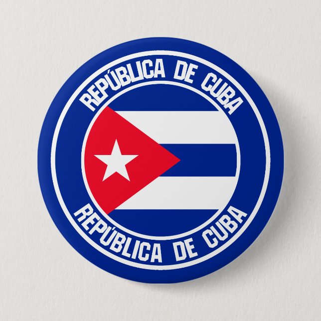 Cuba Round Emblem 7.5 Cm Round Badge (Front)