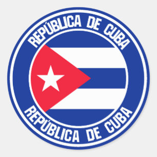 Cuba Round Emblem Classic Round Sticker