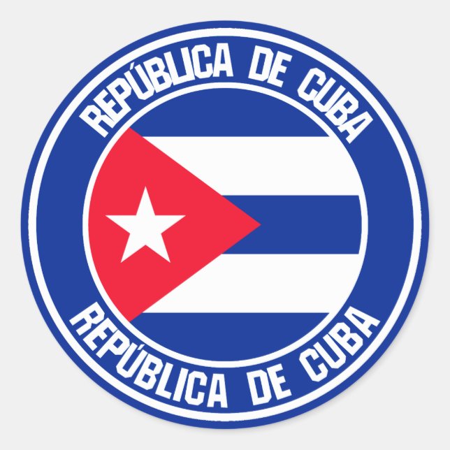 Cuba Round Emblem Classic Round Sticker (Front)