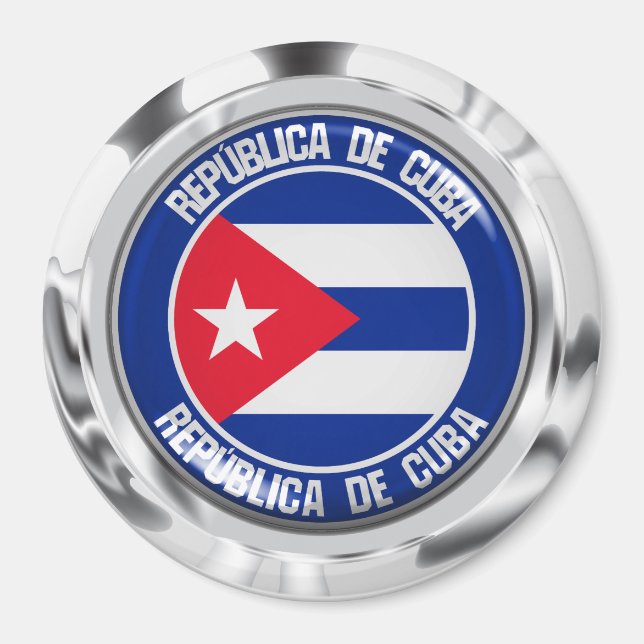Cuba Round Emblem Magnet (Front)