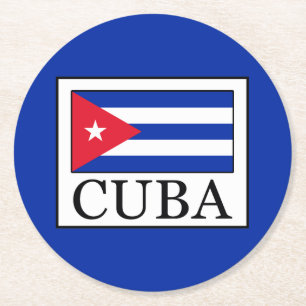 Cuba Round Paper Coaster