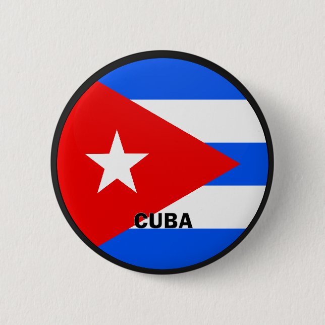 Cuba Roundel quality Flag 6 Cm Round Badge (Front)