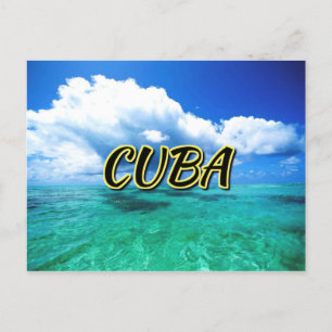 Cuba sea sky postcard