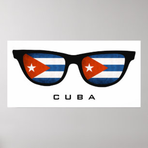 Cuba Shades custom text & colour poster