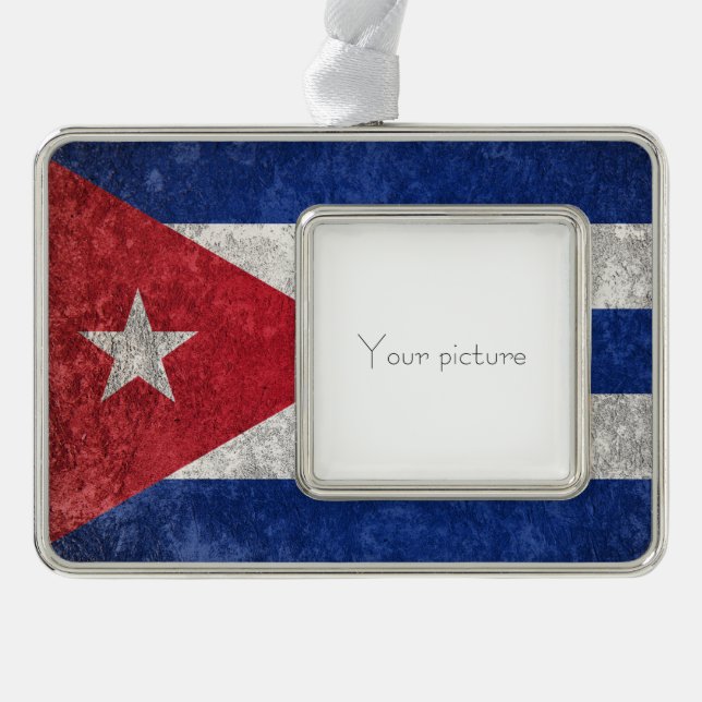 Cuba Silver Plated Framed Ornament (Front)