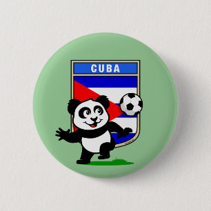 Cuba Soccer Panda 6 Cm Round Badge
