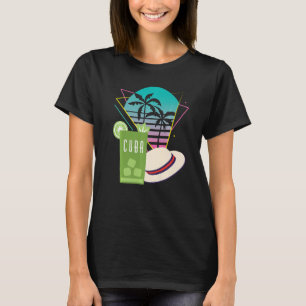 Cuba Souvenir Havana City Palm tree Hispanic Home T-Shirt