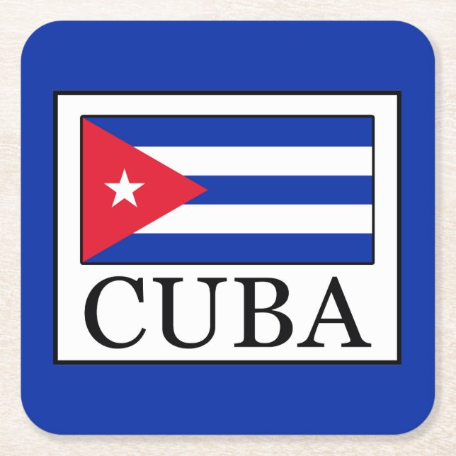Cuba Square Paper Coaster (Front)