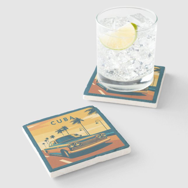 Cuba Stone Coaster (Side)