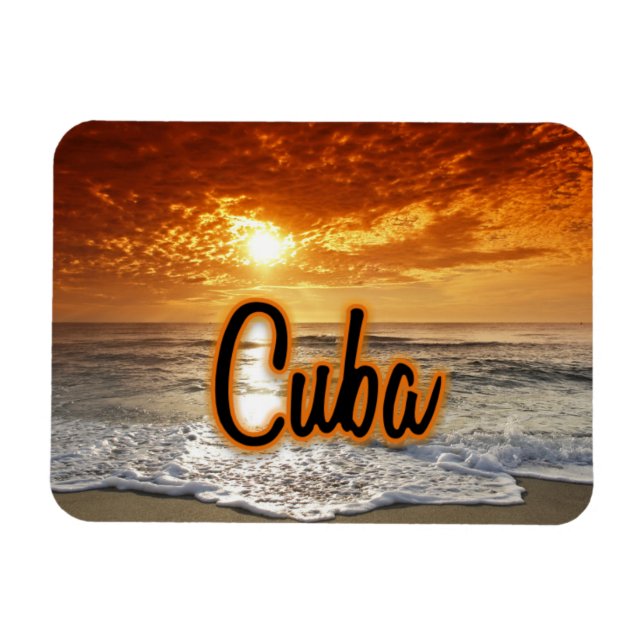 Cuba sunset magnet (Horizontal)