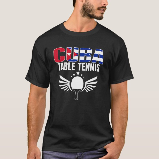 Cuba Table Tennis     Cuban Ping Pong Supporter Sp T-Shirt (Front)