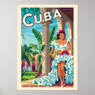 Cuba Travel Poster
