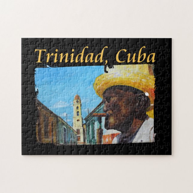 Cuba - Trinidad Cuban Cigar Art Jigsaw Puzzle (Horizontal)