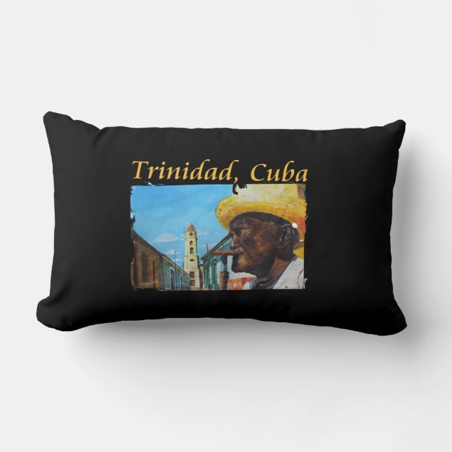 Cuba - Trinidad Cuban Cigar Art Lumbar Cushion (Front)