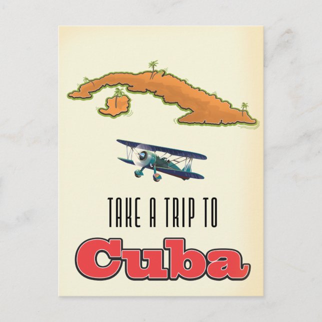 Cuba Vacation poster Announcement Postcard (Front)
