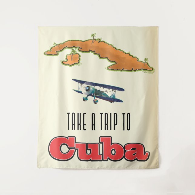 Cuba Vacation poster Tapestry (Front)