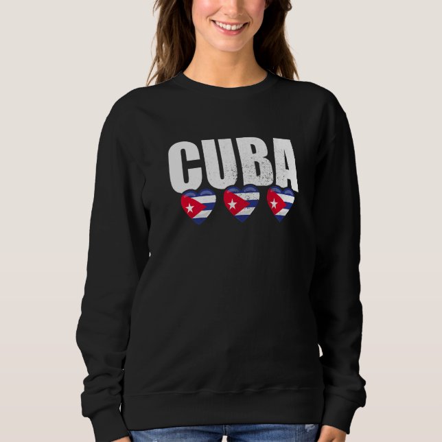 Cuba Vintage Cuban Flag Sweatshirt (Front)