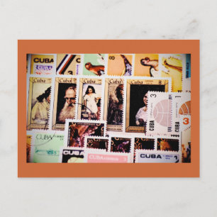 Cuba, vintage postage stamps, Postcards