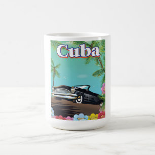 Cuba vintage style travel poster coffee mug