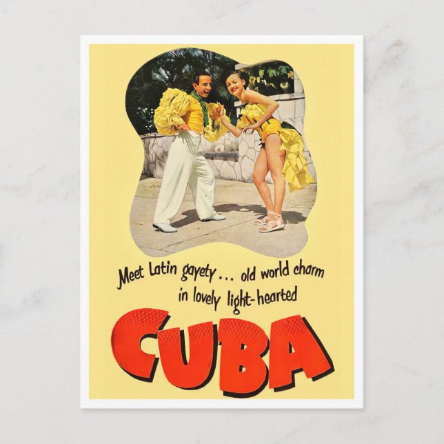 Cuba vintage travel postcard (Front)