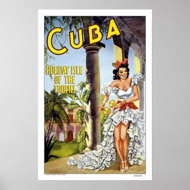 Cuba Vintage Travel Poster (Front)