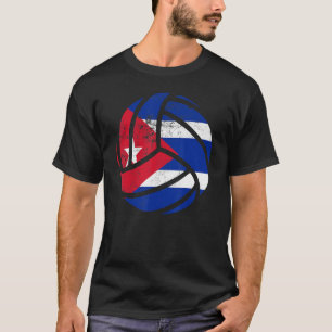 Cuba Volleyball Cubans Flag Volleyball Men Women T-Shirt