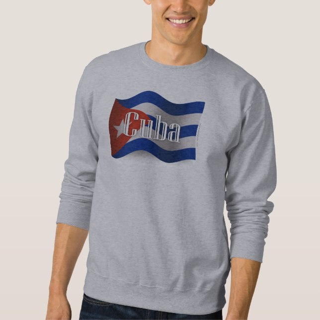 Cuba Waving Flag Sweatshirt (Front)