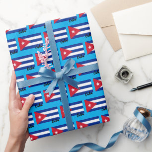 Cuba Wrapping Paper, Cuban Flag patriotic Wrapping Paper