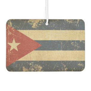 Cuban Aged Flat Flag Car Air Freshener