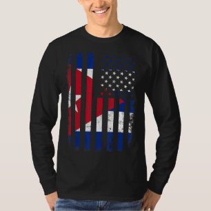 Cuban American Flag Cuban Roots Cuba America T-Shirt