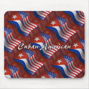 Cuban-American Waving Flag Mouse Pad