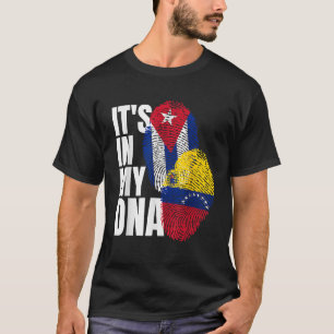 Cuban And Venezuelan Mix DNA Heritage Flag T-Shirt