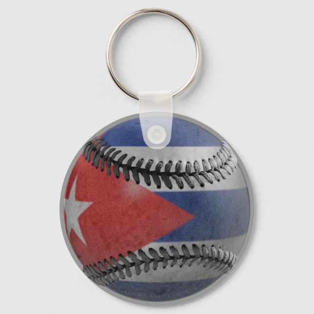 Cuban Baseball Key Ring (Front)
