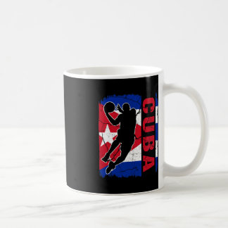 Cuban Basketball Player Cuba Flag Basketball Fans  Coffee Mug