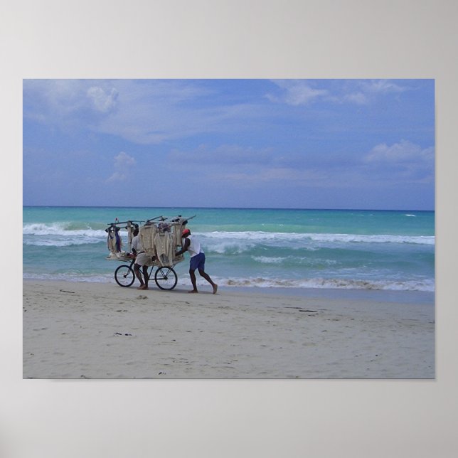Cuban Beach Scene Poster (Front)