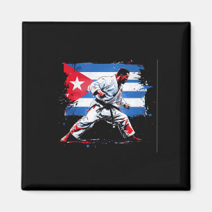 Cuban Boxer - Cuban Pride Boxing Cuba Flag Box Glo Magnet