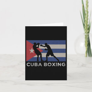 Cuban Boxer National Cuba Flag Boxing Gloves Graph Card