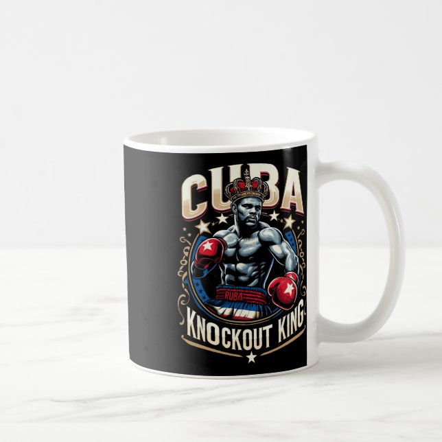 Cuban Boxing Knockout King Cuba Crown  Coffee Mug (Right)