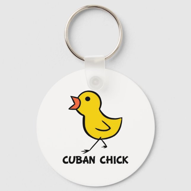 Cuban Chick Key Ring (Front)