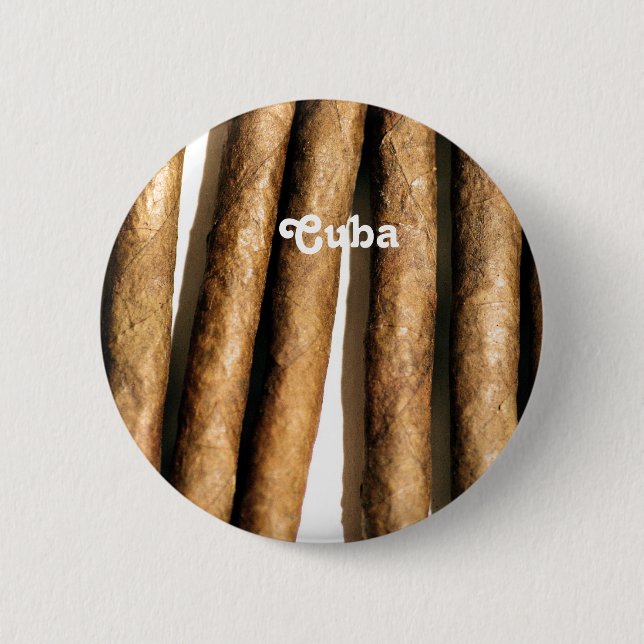Cuban Cigars 6 Cm Round Badge (Front)