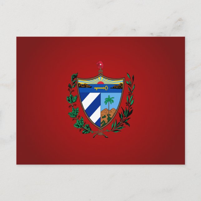 Cuban coat of arms postcard (Front)