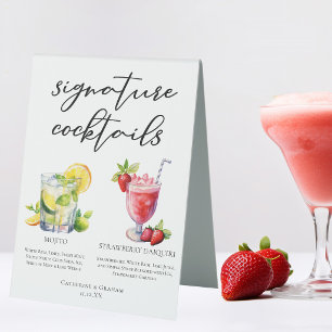 Cuban Cocktails Mojito Strawberry Daiquiri Menu