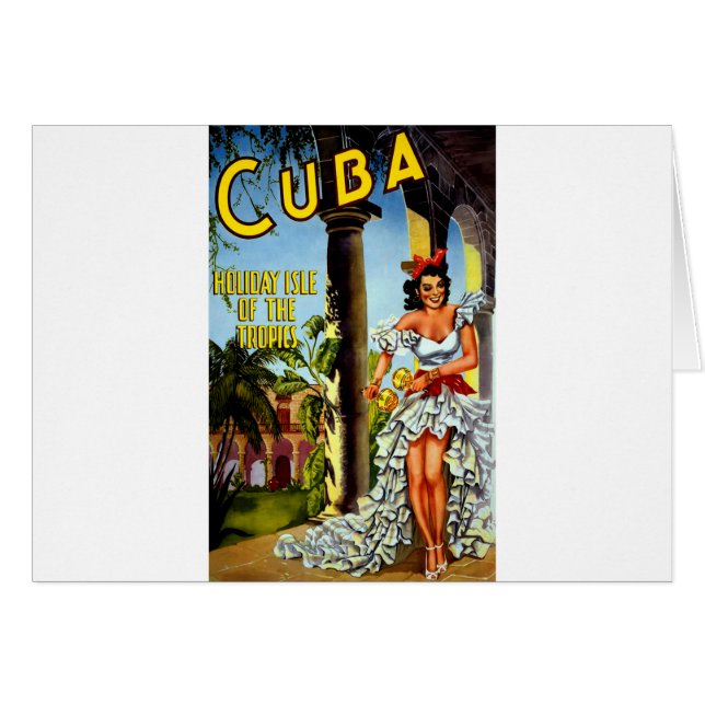 Cuban Dancer Vintage Travel (Front Horizontal)