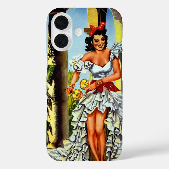 Cuban Dancer Vintage Travel Case-Mate iPhone Case (Back)