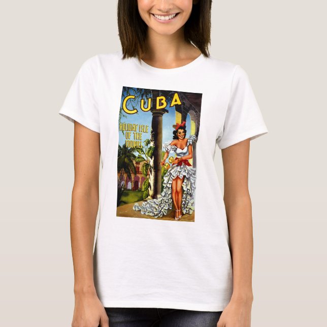 Cuban Dancer Vintage Travel T-Shirt (Front)