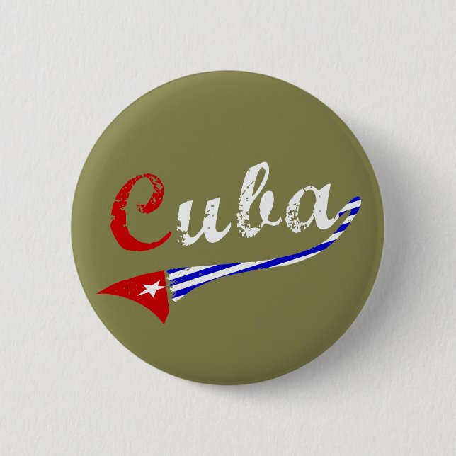 Cuban Flag 6 Cm Round Badge (Front)